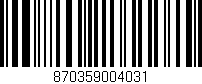 Código de barras (EAN, GTIN, SKU, ISBN): '870359004031'