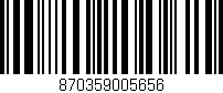Código de barras (EAN, GTIN, SKU, ISBN): '870359005656'