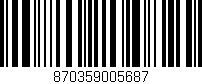 Código de barras (EAN, GTIN, SKU, ISBN): '870359005687'