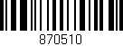 Código de barras (EAN, GTIN, SKU, ISBN): '870510'