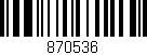 Código de barras (EAN, GTIN, SKU, ISBN): '870536'