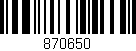Código de barras (EAN, GTIN, SKU, ISBN): '870650'