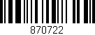 Código de barras (EAN, GTIN, SKU, ISBN): '870722'