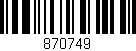 Código de barras (EAN, GTIN, SKU, ISBN): '870749'