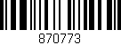 Código de barras (EAN, GTIN, SKU, ISBN): '870773'