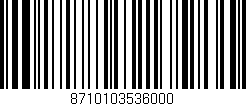 Código de barras (EAN, GTIN, SKU, ISBN): '8710103536000'