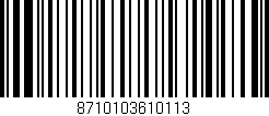 Código de barras (EAN, GTIN, SKU, ISBN): '8710103610113'