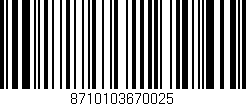 Código de barras (EAN, GTIN, SKU, ISBN): '8710103670025'