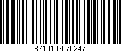 Código de barras (EAN, GTIN, SKU, ISBN): '8710103670247'