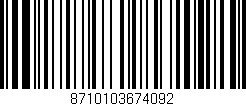 Código de barras (EAN, GTIN, SKU, ISBN): '8710103674092'