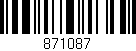 Código de barras (EAN, GTIN, SKU, ISBN): '871087'