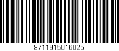 Código de barras (EAN, GTIN, SKU, ISBN): '8711915016025'