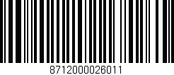 Código de barras (EAN, GTIN, SKU, ISBN): '8712000026011'
