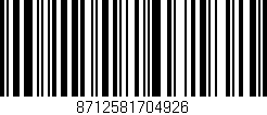 Código de barras (EAN, GTIN, SKU, ISBN): '8712581704926'