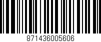 Código de barras (EAN, GTIN, SKU, ISBN): '871436005606'