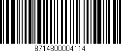 Código de barras (EAN, GTIN, SKU, ISBN): '8714800004114'