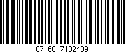 Código de barras (EAN, GTIN, SKU, ISBN): '8716017102409'
