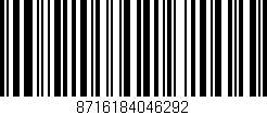 Código de barras (EAN, GTIN, SKU, ISBN): '8716184046292'