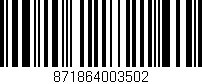 Código de barras (EAN, GTIN, SKU, ISBN): '871864003502'