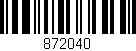 Código de barras (EAN, GTIN, SKU, ISBN): '872040'