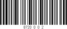 Código de barras (EAN, GTIN, SKU, ISBN): '8720_0_0_2'