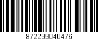 Código de barras (EAN, GTIN, SKU, ISBN): '872299040476'