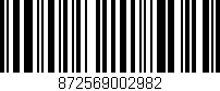 Código de barras (EAN, GTIN, SKU, ISBN): '872569002982'