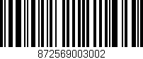 Código de barras (EAN, GTIN, SKU, ISBN): '872569003002'