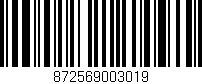 Código de barras (EAN, GTIN, SKU, ISBN): '872569003019'