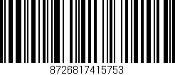 Código de barras (EAN, GTIN, SKU, ISBN): '8726817415753'