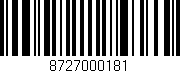 Código de barras (EAN, GTIN, SKU, ISBN): '8727000181'