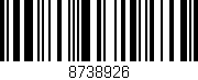 Código de barras (EAN, GTIN, SKU, ISBN): '8738926'