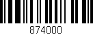 Código de barras (EAN, GTIN, SKU, ISBN): '874000'