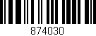 Código de barras (EAN, GTIN, SKU, ISBN): '874030'