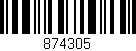 Código de barras (EAN, GTIN, SKU, ISBN): '874305'