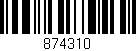 Código de barras (EAN, GTIN, SKU, ISBN): '874310'