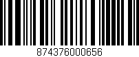 Código de barras (EAN, GTIN, SKU, ISBN): '874376000656'
