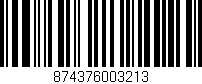 Código de barras (EAN, GTIN, SKU, ISBN): '874376003213'