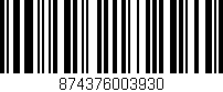 Código de barras (EAN, GTIN, SKU, ISBN): '874376003930'