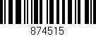Código de barras (EAN, GTIN, SKU, ISBN): '874515'