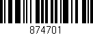 Código de barras (EAN, GTIN, SKU, ISBN): '874701'