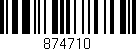 Código de barras (EAN, GTIN, SKU, ISBN): '874710'