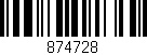 Código de barras (EAN, GTIN, SKU, ISBN): '874728'