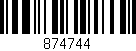 Código de barras (EAN, GTIN, SKU, ISBN): '874744'