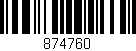Código de barras (EAN, GTIN, SKU, ISBN): '874760'