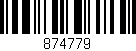Código de barras (EAN, GTIN, SKU, ISBN): '874779'