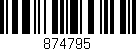 Código de barras (EAN, GTIN, SKU, ISBN): '874795'
