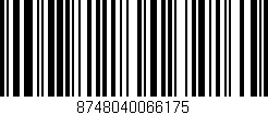 Código de barras (EAN, GTIN, SKU, ISBN): '8748040066175'