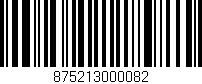Código de barras (EAN, GTIN, SKU, ISBN): '875213000082'