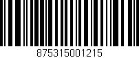 Código de barras (EAN, GTIN, SKU, ISBN): '875315001215'